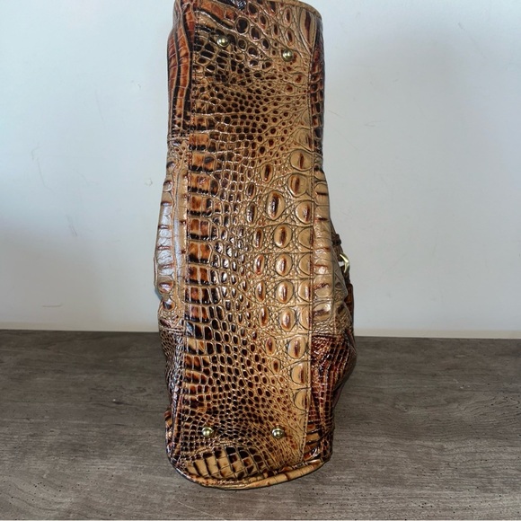 *****RARE AUTHENTIC BRAHMIN VINTAGE DANICA TOASTED ALMOND SHOULDER BAG - Picture 7 of 14